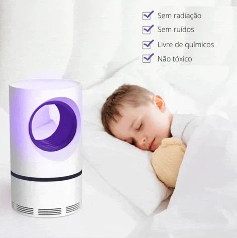 Lâmpada Mata-Mosquito USB com Luz UV e Repelente Elétrico - [FRETE GRÁTIS]